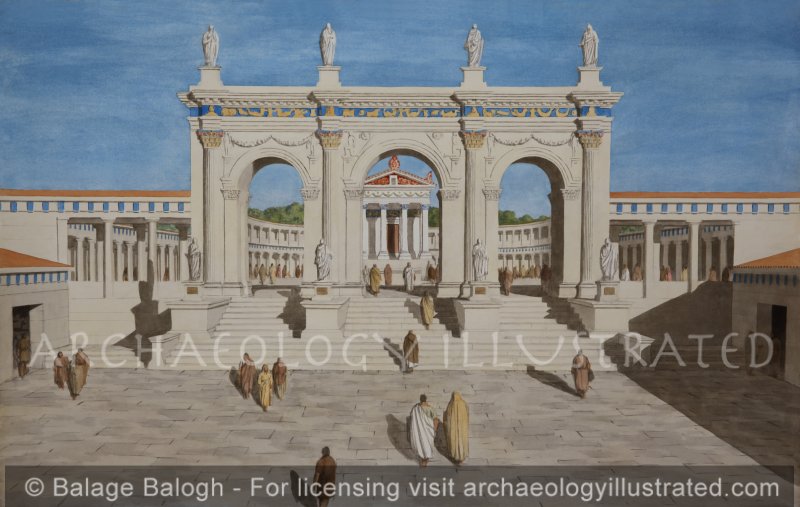 Antioch of Pisidia, Entrance Gate to the Augusteum, (Imperial Cult Center) 1st century AD - Archaeology Illustrated