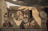 Ashkelon, Philistine City, Southern Israel. Local Market in Side Street, 7th century BC - Archaeology Illustrated
