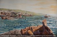 Capernaum from a Fishing Boat on the Sea of Galilee - Archaeology Illustrated