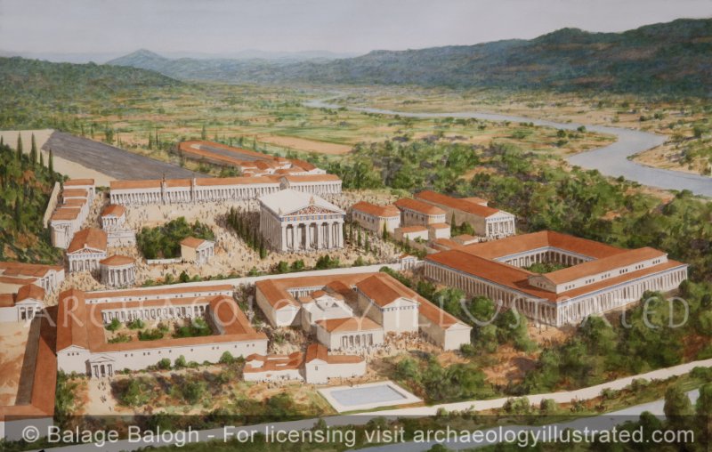 Olympia, Greece. River View, 4th Century BC – 4th Century AD - Archaeology Illustrated