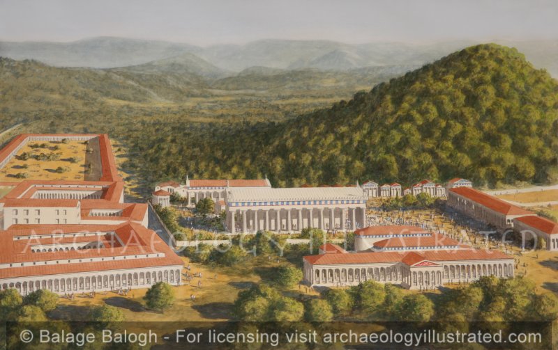 Olympia, Greece. View to the North, 4th Century BC – 4th Century AD - Archaeology Illustrated