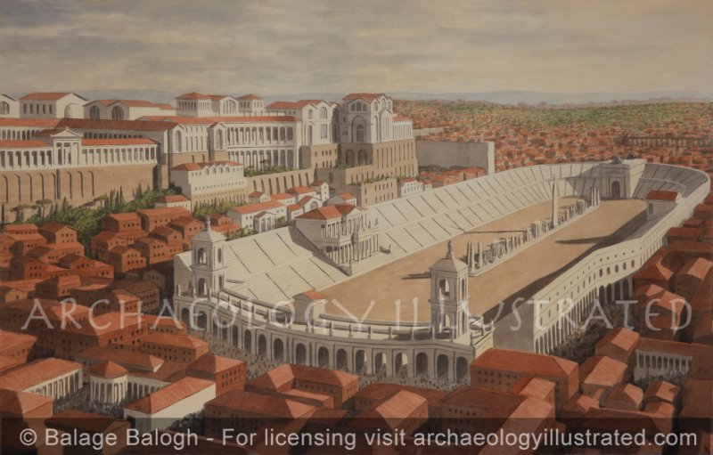 Rome, the Palatine Hill  and the Circus_Maximus, 2nd century AD - Archaeology Illustrated