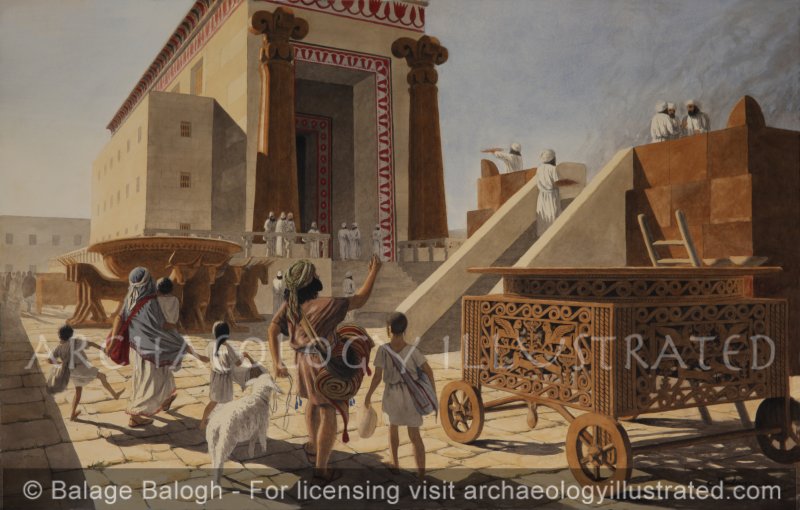Temple of Solomon, Family on a Chag, (Pilgrimage), Biblical Period - Archaeology Illustrated