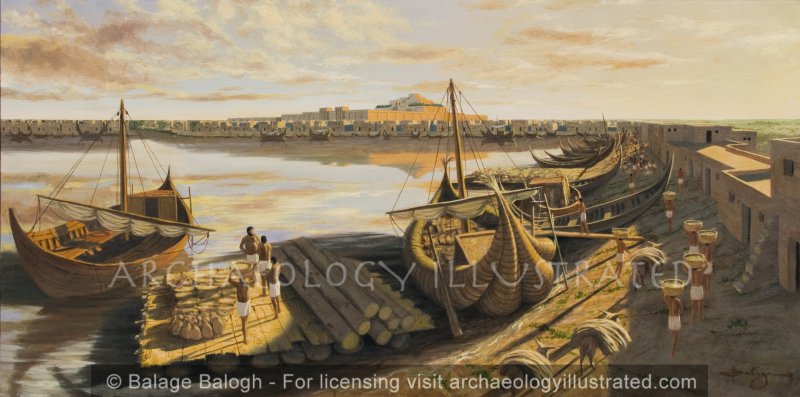 The Great Harbor of the City of Ur, around 2000 BC - Archaeology Illustrated