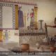 Mycenae, Cult Room with Wall Painting and Actual Finds in Lower Citadel, 1250 BC - Archaeology Illustrated