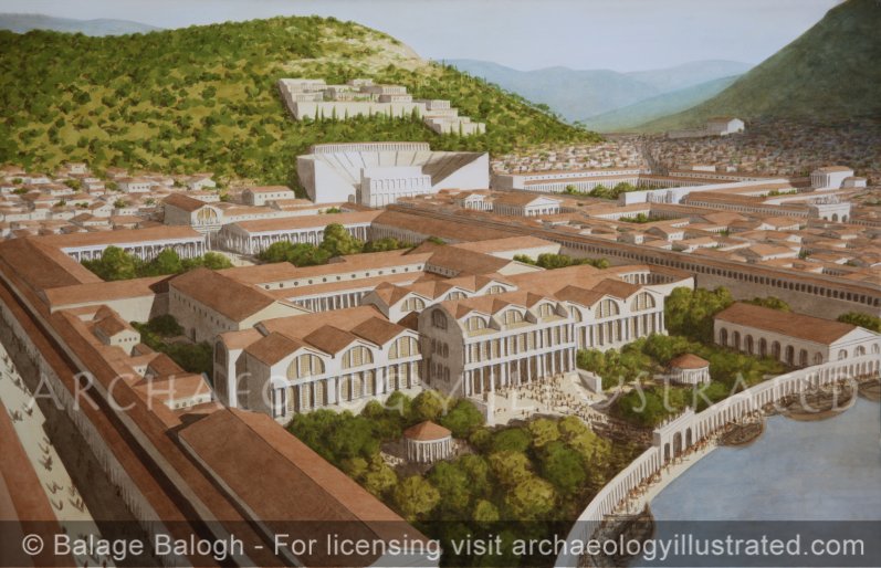 Ephesus, The Harbor Baths and Inner Harbor, 2nd century AD - Archaeology Illustrated