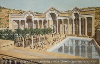 Amman, Jordan, Roman Period. The Imperial Nymphaeum and Water Cisterns. 2-3rd century AD - Archaeology Illustrated