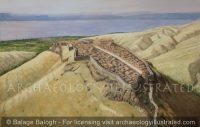 Sussita (Hippos) Overlooking the Sea of Galilee with Tiberias, Magdala and Capernaum on Yonder Shore. Byzantine Period - Archaeology Illustrated