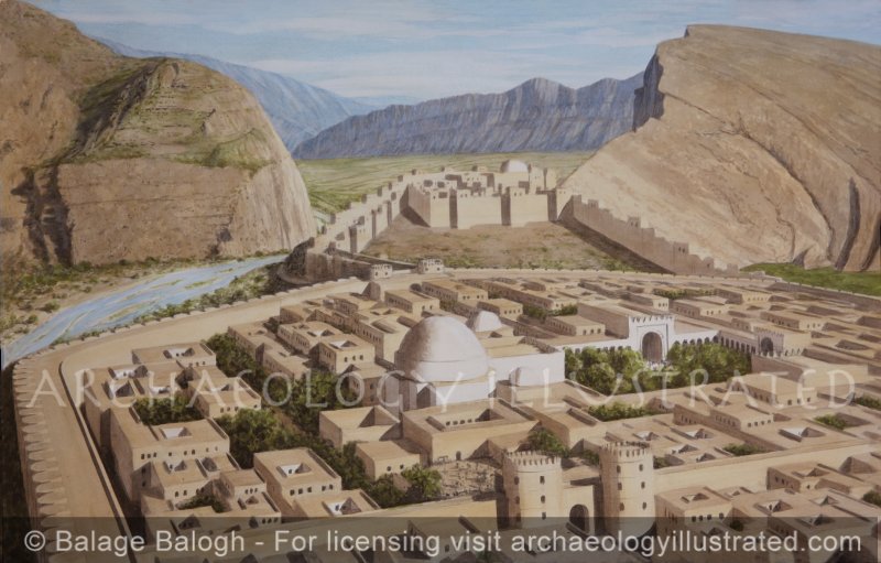 Bishapur, Persia. The Palace Quarter and the Great Fire Temple, 3-7th centuries AD - Archaeology Illustrated