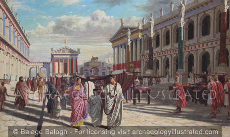 The Roman Forum, Basilica Julia and Basilica Aemilia, 1st century AD - Archaeology Illustrated