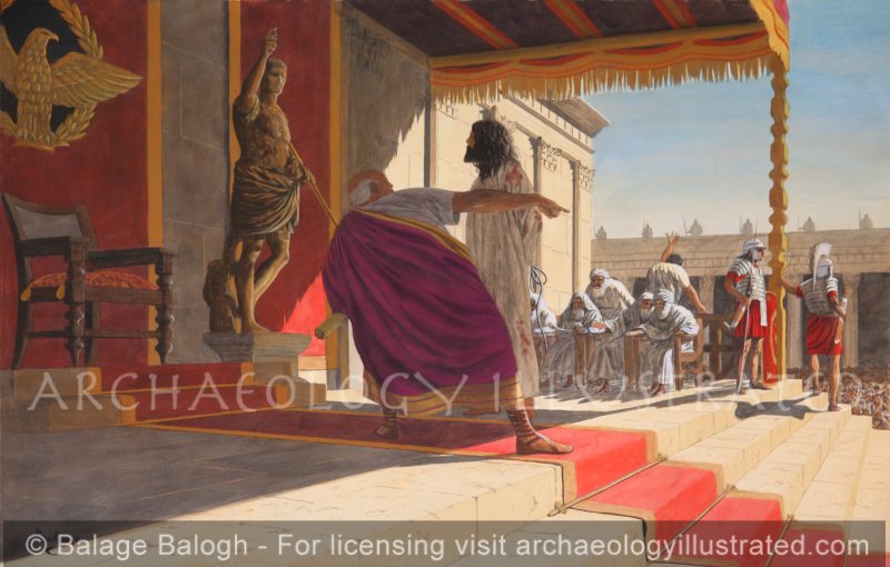 Jesus on Trial Before Pontius Pilatus, Matthew 27:13 “Can’t you hear the evidence against you?” - Archaeology Illustrated