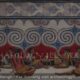 Akrotiri Geometric Mural, Island of Thera (Santorini), Third Floor, Room 3: Reconstruction of the”Blue Spiral” Wall Painting, around 1600 BC - Archaeology Illustrated