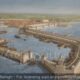 Caesarea Harbor, 1st Century BC-7th Century AD, Looking Southeast - Archaeology Illustrated