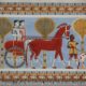 Mycenae, The Acropolis: The Ladies Going out for a Chariot Ride, Reconstruction of a Wall Painting in the Royal Palace, 1200 BC - Archaeology Illustrated