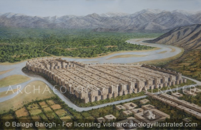 Begram, Afghanistan, North of Kabul, Kushan Period, 1-3rd Centuries AD, Looking Northeast - Archaeology Illustrated