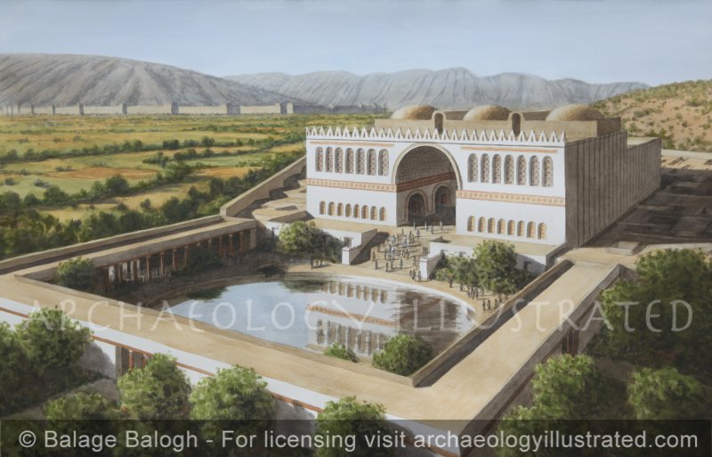 The Palace of Ardashir I at Firuzabad (the Ancient Fortifed City of Gor), Persia. Sasanian Period, 3rd Century AD, Looking South - Archaeology Illustrated