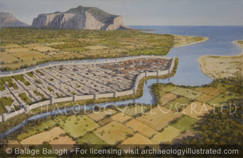 Ancient Palermo, Sicily (Panormos) in the Phoenician and Greek Period, 8th through the 3rd Centuries BC, Looking North - Archaeology Illustrated
