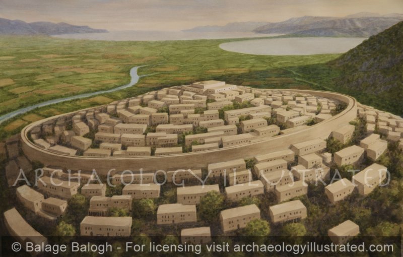 The Citadel of Argos on Aspis Hill and the Argive Plain in the Mycaenean Period, Looking South, Late afternoon - Archaeology Illustrated