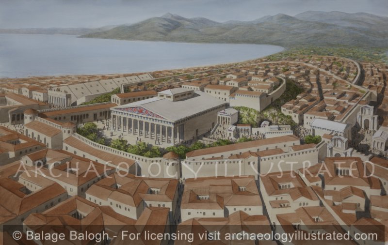 Eleusis, The Sanctuary of the Mysteries of Demeter and Persephone, Roman Period, Looking West - Archaeology Illustrated