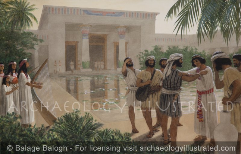 Joseph Reunites with his Brothers in His Palace in the Hyksos City of Avaris - Archaeology Illustrated