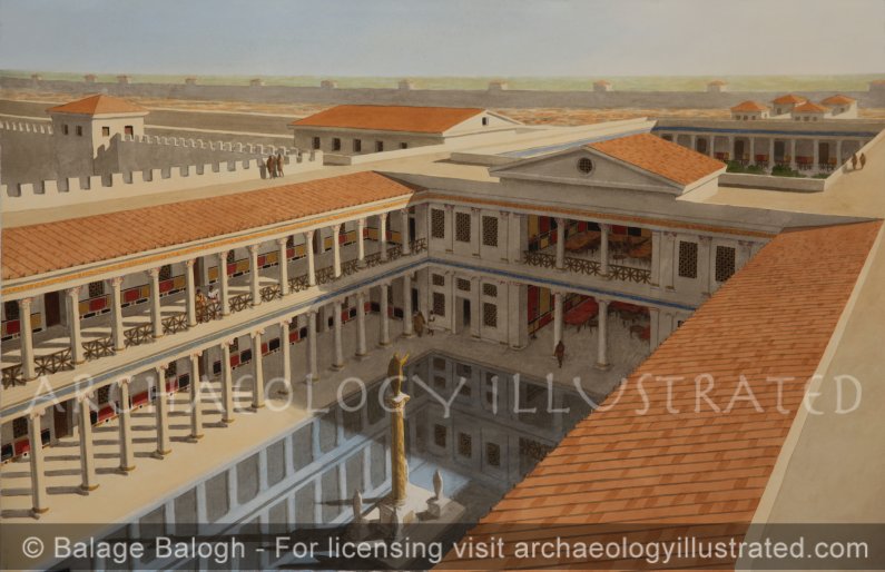 Caesarea, Herod’s Palace, The Atrium and Pool, 1st Century BC-AD - Archaeology Illustrated