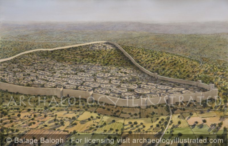 Arad, on the Border of Judah and the Negev Desert, in the Early Bronze II Period, Looking Northeast - Archaeology Illustrated