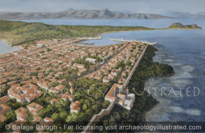 Corfu, Ancient Kerkyra, in the Hellenistic and Roman Periods, View to the North - Archaeology Illustrated