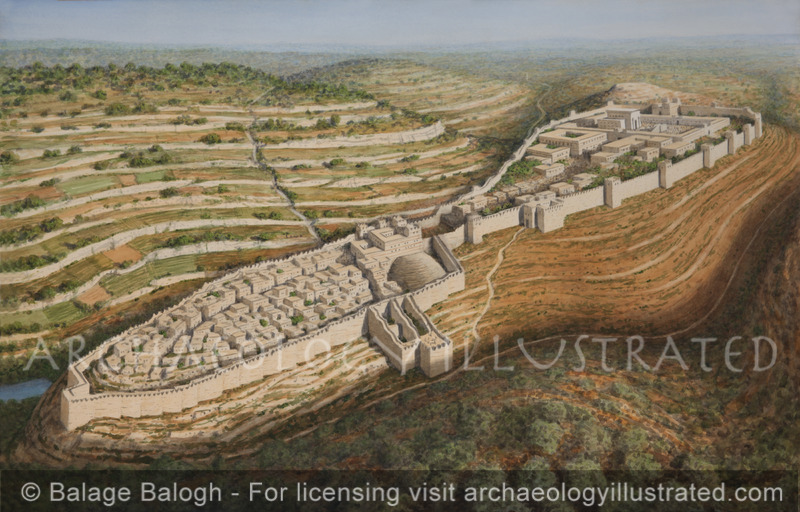 Jerusalem of King Solomon, 10th Century BC, Looking Northwest - Archaeology Illustrated