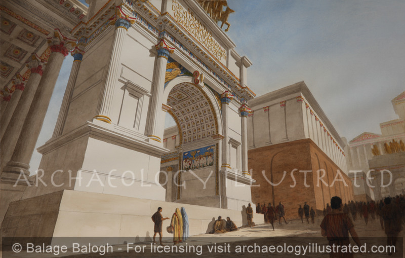 Rome, The Arch of Titus with the Relief of the Menorah and Second Temple Treasures in Procession, 1st Century AD - Archaeology Illustrated