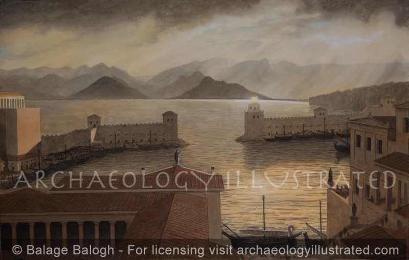 Attalia, Today’s Antalya, The Harbor, Looking West Towards the Mountains of Lycia, 1st century AD - Archaeology Illustrated