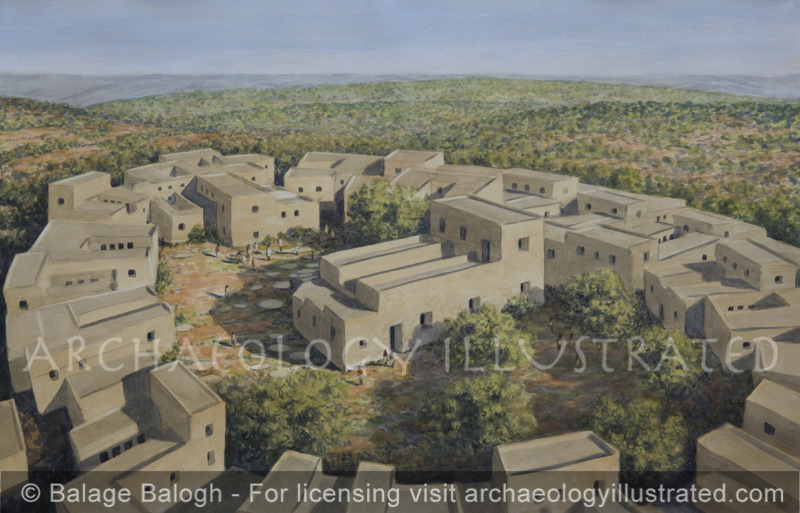 Izbet Sartah, an Early Iron II Israelite Settlement in the Foothills of Western Samaria, Stratum 2, 11th Century BC, Looking Southwest - Archaeology Illustrated