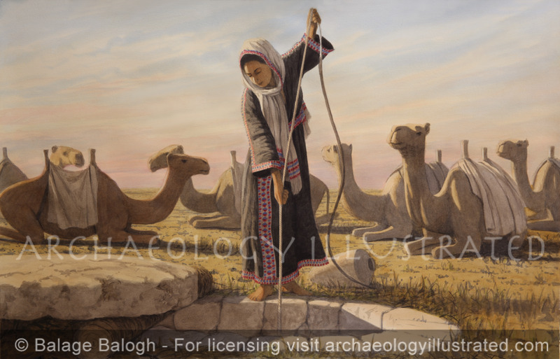 Rebeccah at the Well, Gen. 24:13 - Archaeology Illustrated