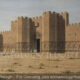 Qasr al-Mshatta, Umayyad Period Winter Palace of Kaliph Walid II, 743 AD, South of Amman, Looking Northwest - Archaeology Illustrated