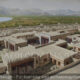 Tiryns, The Mycenean Period Palace on the Acropolis, on the Bay of Argos, Argos in Distant Center, Looking Northwest, 1250 BC - Archaeology Illustrated