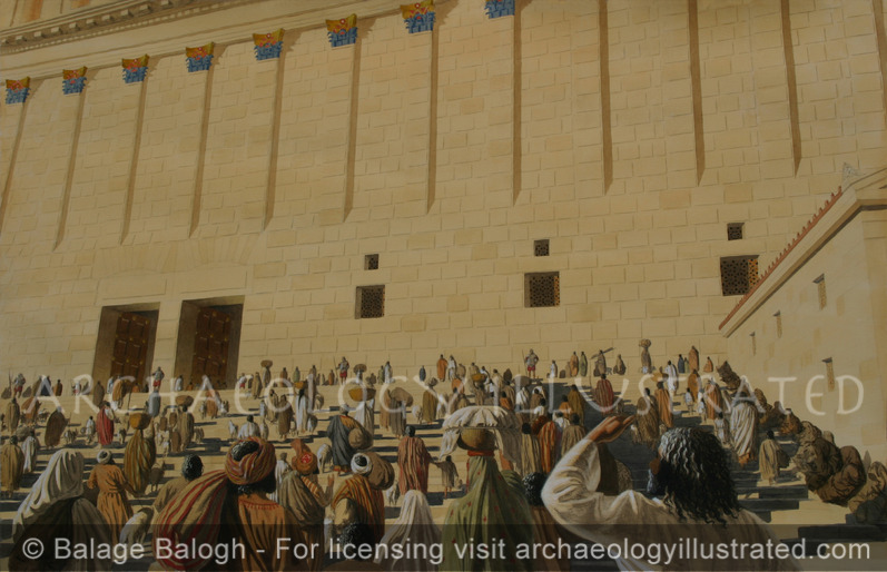 Jerusalem, The Double Gate and Main Stair Case at the Southern Wall of the Temple Mount - Archaeology Illustrated