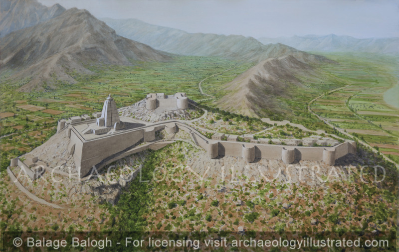 Barikot/Bazira Acropolis (Vajirasthana) and the Swat Valley in North Pakistan, 9th Century, Created with Dr. Luca Maria Olivieri - Archaeology Illustrated