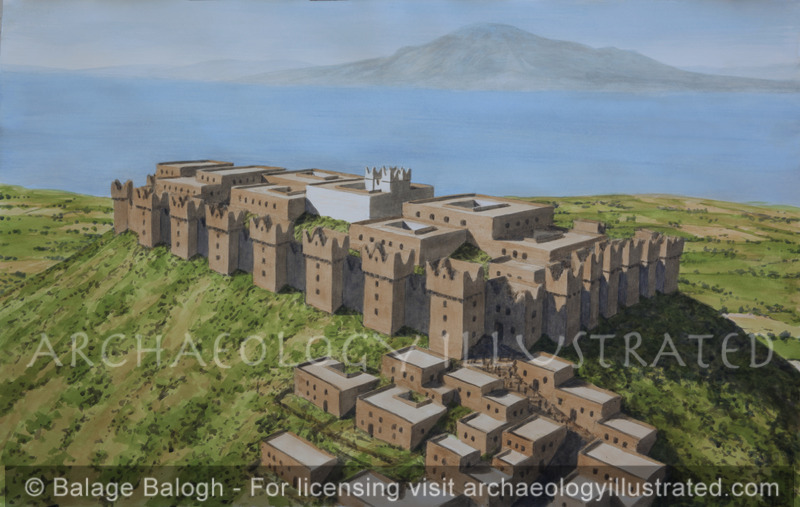 The Fortress of Ayanis, Urartu, Built by King Rusa II Around 670 BC, Lake Van in Background, Looking Northwest - Archaeology Illustrated