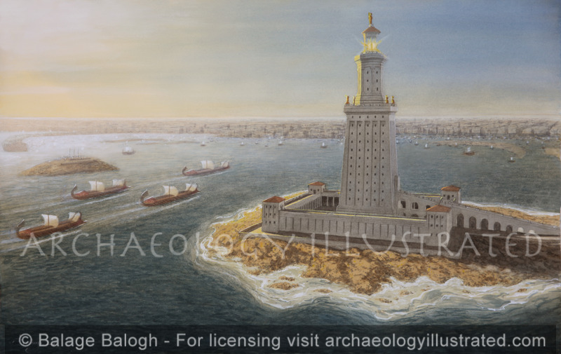 Alexandria, The Pharos Lighthouse and the Great Harbor of Alexandria, 3rd century BC- 10th Century AD - Archaeology Illustrated