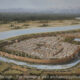 Ancient Kapilavastu (Tilaurakot), the Buddha’s Birthplace, and the River Banganga, Himalayas in the Distance, Looking Northwest, Mauryan Period,4th Century BC, Excavations by Robin Coningham - Archaeology Illustrated