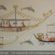 Akrotiri, Isand of Thera, Restoration of Minoan Wall Painting with Boats, Around 1600 BC - Archaeology Illustrated