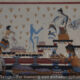 Akrotiri, Island of Thera, Restoration of Minoan Wall Painting of Crocus Gatherer Girls and Goddess, Around 1600 BC - Archaeology Illustrated