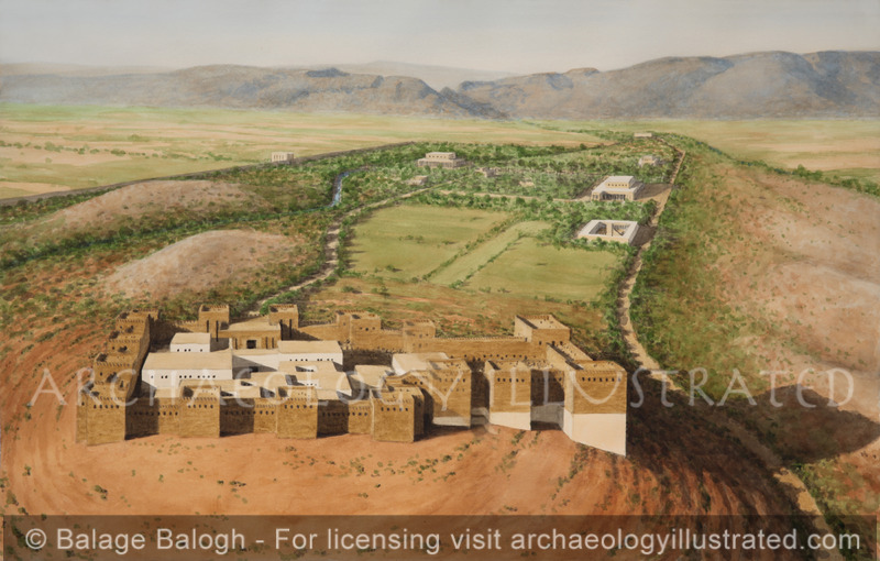 Pasargade, Persia, The Citadel, Ceremonial Capital of the Persian Empire, Overlooking the Royal Gardens and Pavilions, 5th C. BC - Archaeology Illustrated
