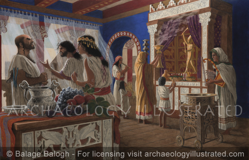 Samaria, Royal Palace: Ahab, Yezebel  and The Prophet Elijah in a Heated Argument, 8th C. BC - Archaeology Illustrated