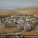 Khirbat Ataruz ( Biblical Atharoth ) Moabite Cult Complex, Jordan, 9-8th Centuries BC, Looking West Towards the Dead Sea, Created with Ji, Chung-Ho - Archaeology Illustrated