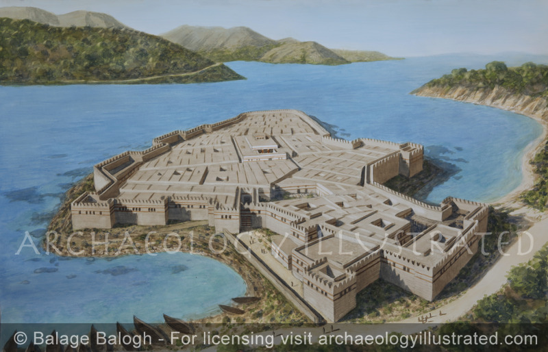 Ayia Irini, a Mycenaean City on the Island of Keos, 13th Century BC, Looking Southwest - Archaeology Illustrated