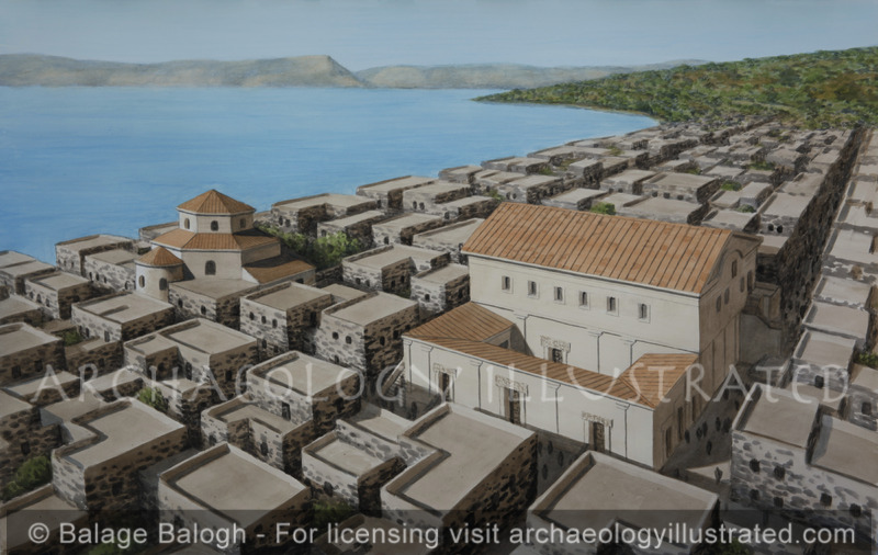 The Capernaum Synagogue and the Christian Shrine of the House of Peter, 5th Century AD, Magdala on Opposite Shore - Archaeology Illustrated