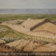 Sodom (Tall el-Hammam) on the Kikkar (Plain of Jericho), Middle Bronze Age, Based on excavations by S. Collins, Looking West, Dead Sea on Left, Jericho on Right - Archaeology Illustrated