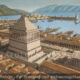 The Mausoleum of Halicarnassos, (Today’s Bodrum) on the Agora by the Harbor, 4th Century BC, Looking Southeast in Morning Light - Archaeology Illustrated