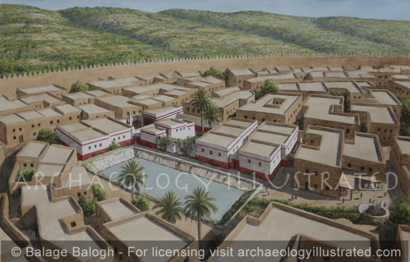 Ancient Byblos, Phoenicia, The Cult Complex, Maybe Dedicated to Baalat Gebal/Hathor: Sacred Pool and Sacred Well, Looking Southeast, Around 2200 BC - Archaeology Illustrated