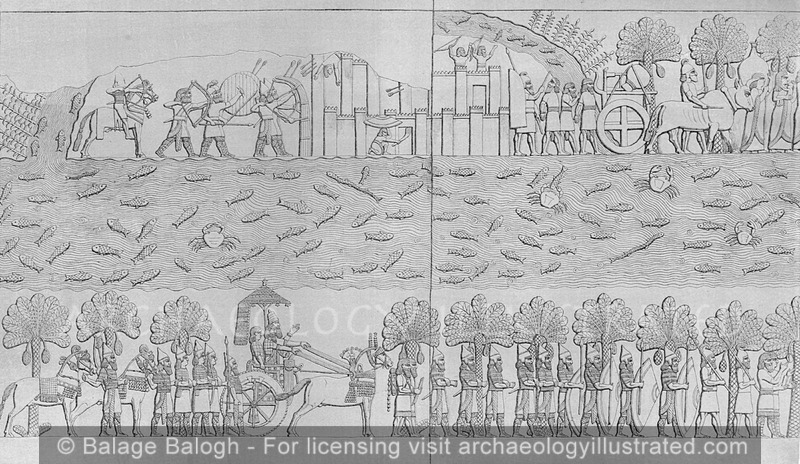 Assyrian Stone Relief of Military Campaign, Nineveh, SW Palace, 8th Century BC - Archaeology Illustrated